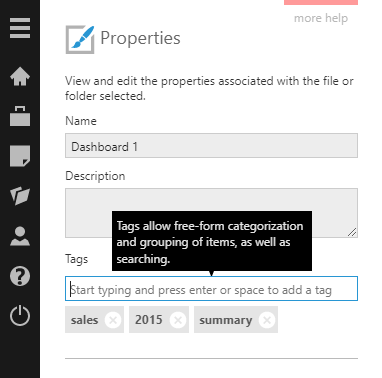 Add tags to a dashboard