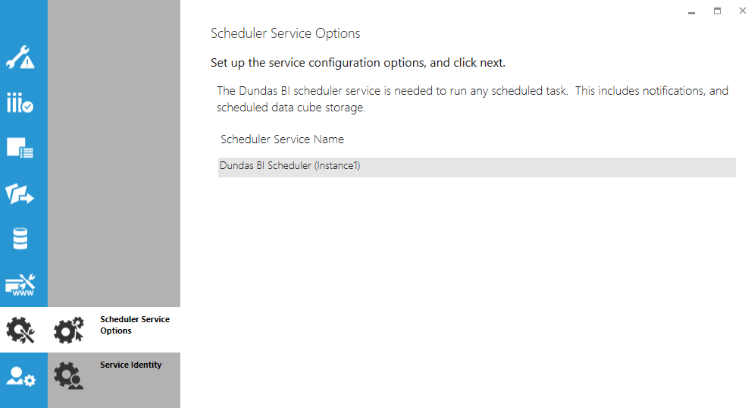 Scheduler Service Options
