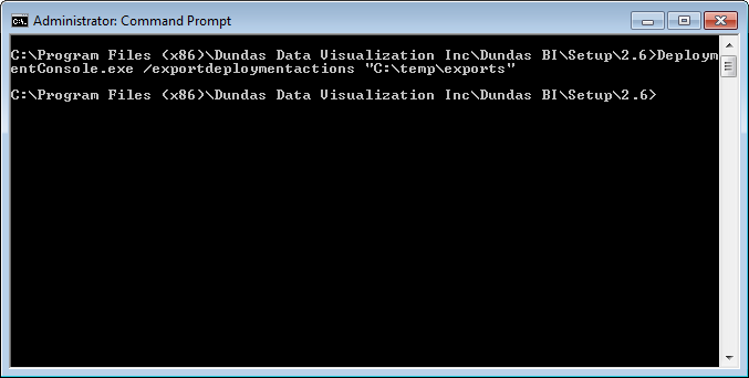 Creating export files with the Deployment Console