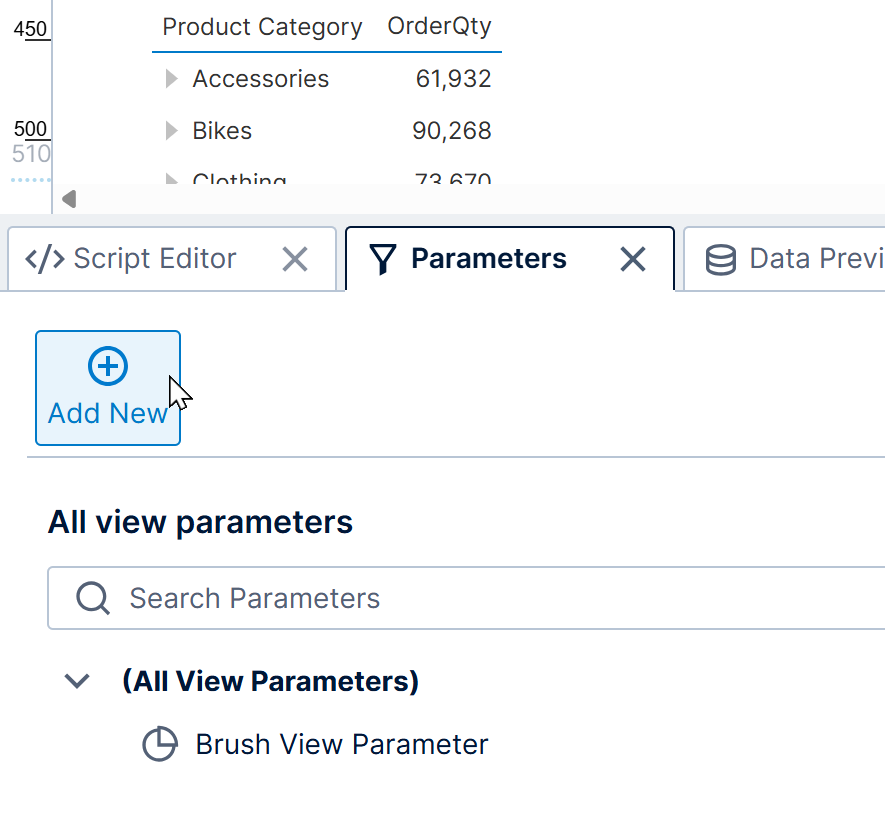 Add a new view parameter
