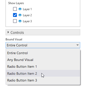Setting up a show/hide interaction for the 2nd radio button