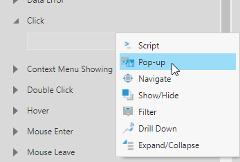 Add a Pop-up action