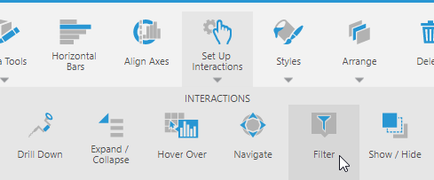Set up an interaction from the toolbar