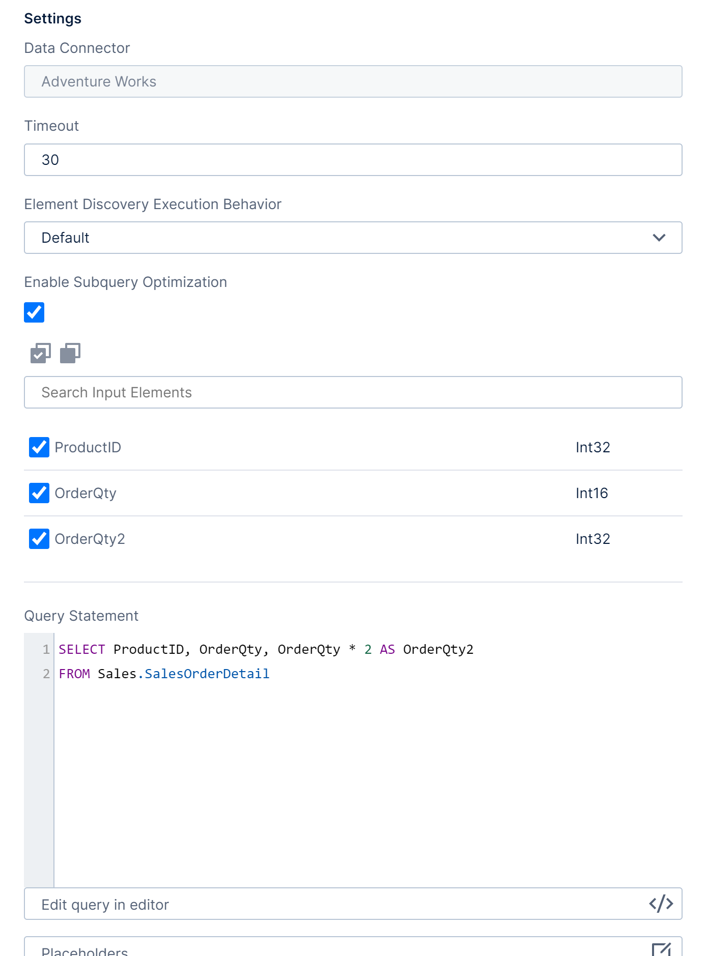 Manual select configuration