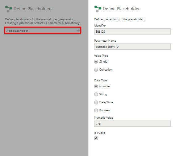Using manual select placeholders Cleanse, Consolidate & Modify Data