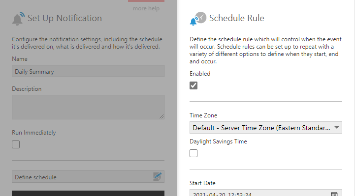 Enable or disable a schedule