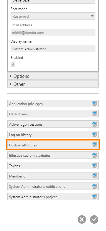 Edit custom attribute values