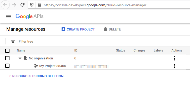 Google cloud projects
