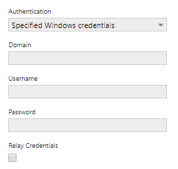 Specified Windows credentials method