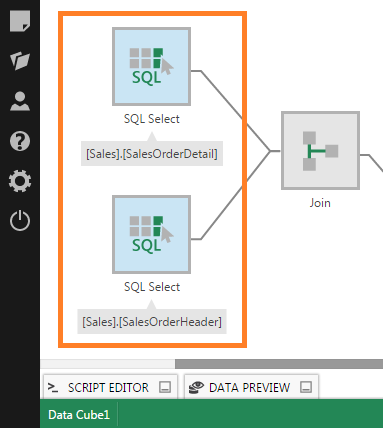SQL Select transforms show the name of the database table