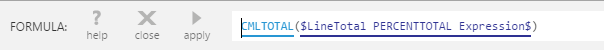 Cumulative total formula