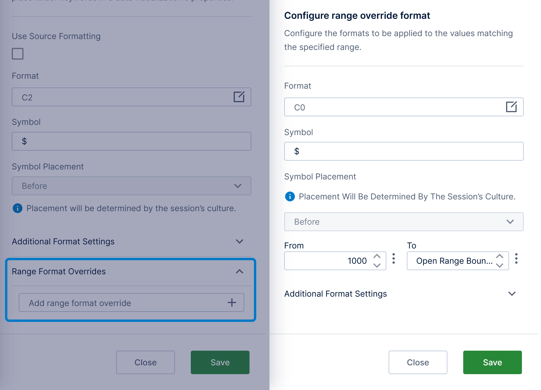Add a range format override