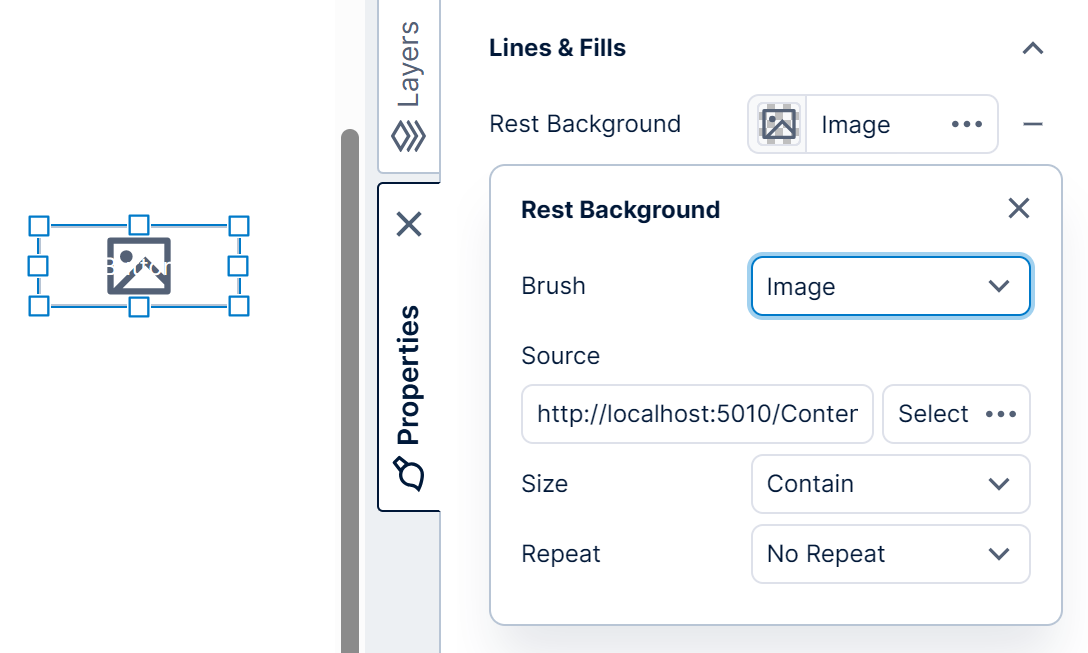 A placeholder image is loaded by default