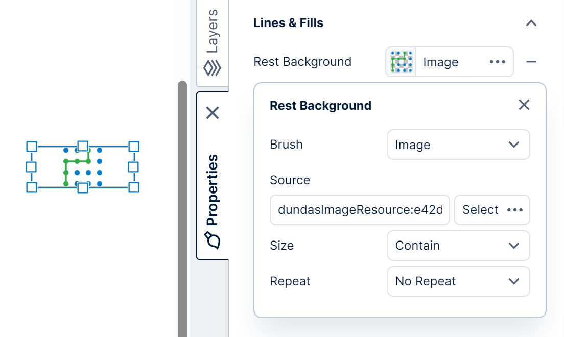 The image resource is loaded into the button