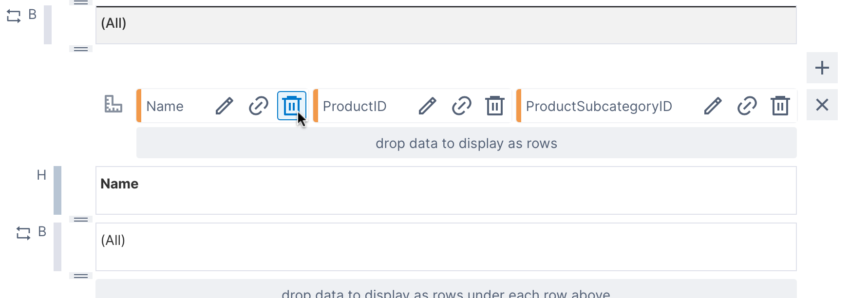 Delete subcategory names from product rows