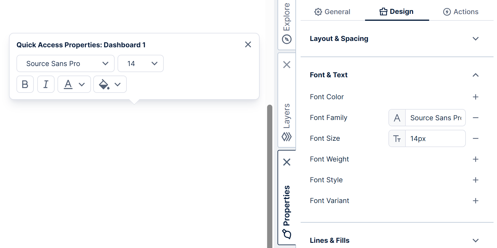 Default font settings