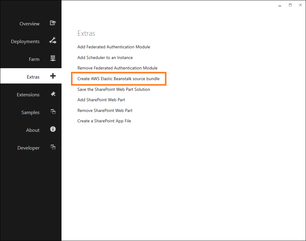 Create an AWS Elastic Beanstalk source bundle