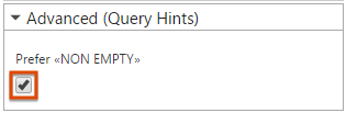 Select Prefer NON-EMPTY