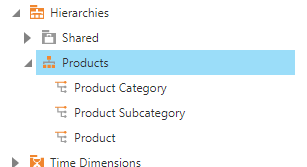 Select the hierarchy displayed to users in filters