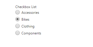 Checkbox list in single selection mode