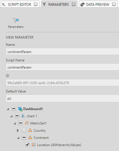 Editing a view parameter