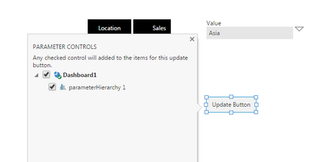 Assign filters to this update button