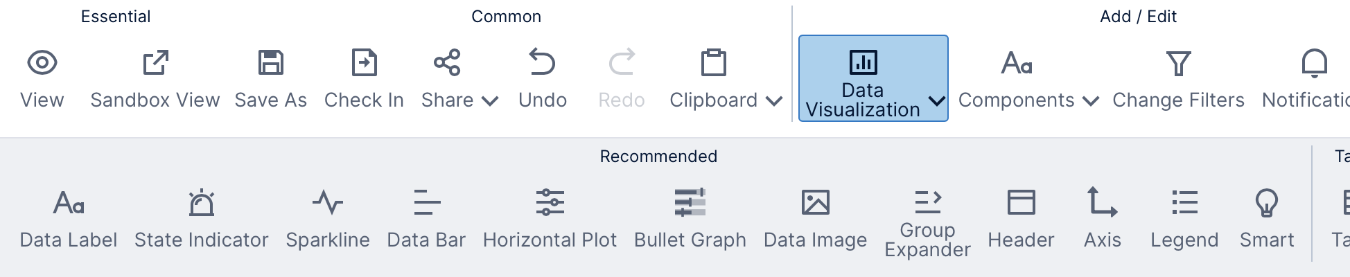 Add a recommended data visualization to a scorecard